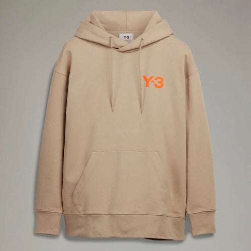 Y-3 CHEST LOGO HOODIE, KHAKI