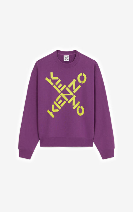 KENZO Logo Color-block Sweatshirt, French Blue