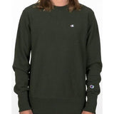 CHAMPION Reverse Weave Classic Crewneck, Dark Green-OZNICO