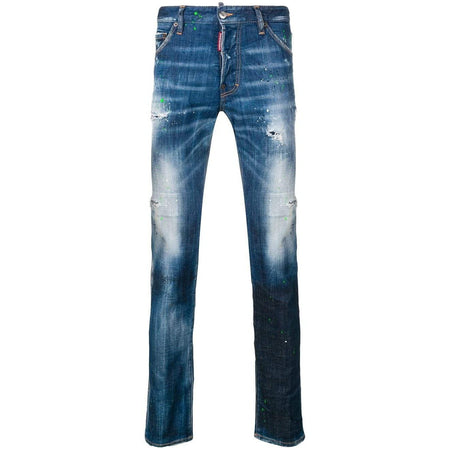 DSQUARED2 Distressed Slim-Fit Jeans, Medium Wash