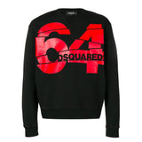 DSQUARED2 64 Logo Sweatshirt, Black-OZNICO