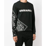 DSQUARED2 Bandana Print Sweatshirt, Black-OZNICO