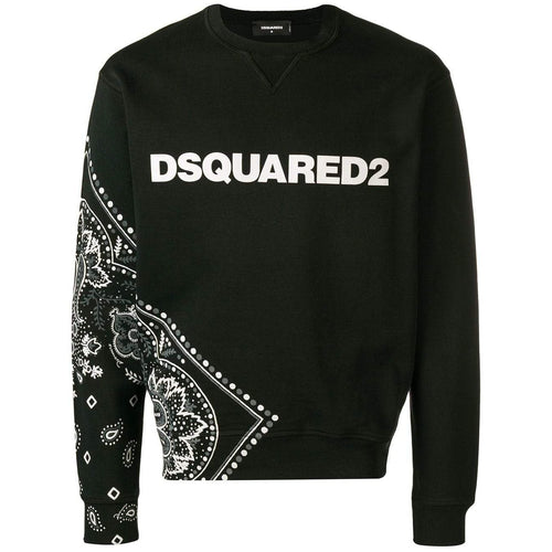 DSQUARED2 Bandana Print Sweatshirt, Black-OZNICO