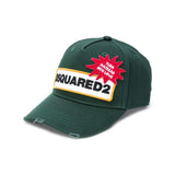 DSQUARED2 Color-Block Logo Baseball Cap, Green-OZNICO