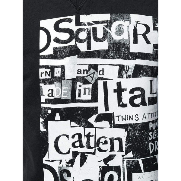 DSQUARED2 Graphic Crewneck Sweatshirt, Black-OZNICO