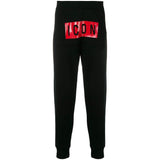 DSQUARED2 Icon Print Track Pants, Black-OZNICO