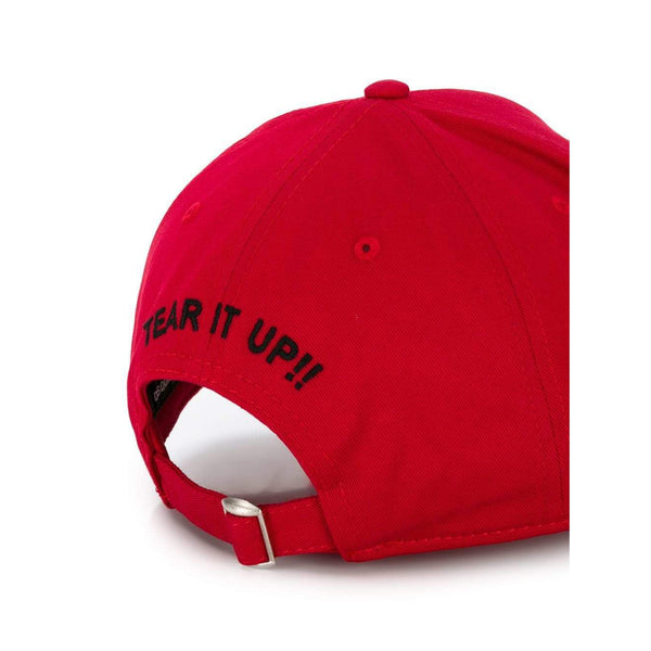 DSQUARED2 Logo Baseball Cap, Red-OZNICO