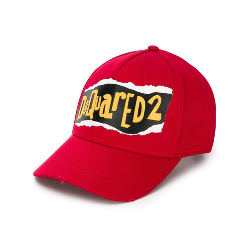 DSQUARED2 Logo Baseball Cap, Red-OZNICO