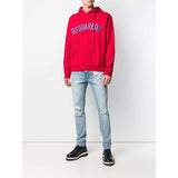 DSQUARED2 Logo Print Hoodie, Raspberry Pink-OZNICO