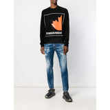 DSQUARED2 Logo Print Sweatshirt, Black-OZNICO