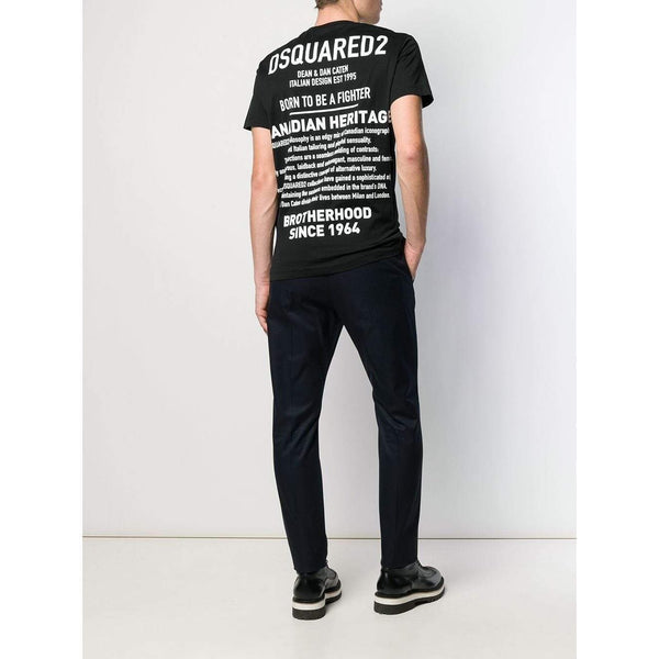 DSQUARED2 Logo Print T-Shirt, Black-OZNICO