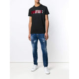 DSQUARED2 Logo T-Shirt, Black-OZNICO