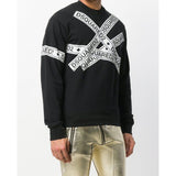 DSQUARED2 Logo Tape Print Sweatshirt, Black-OZNICO