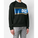 DSQUARED2 Metallic Print Logo Sweatshirt, Black-OZNICO