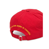 DSQUARED2 Patch Baseball Cap, Red-OZNICO