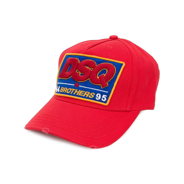 DSQUARED2 Patch Baseball Cap, Red-OZNICO