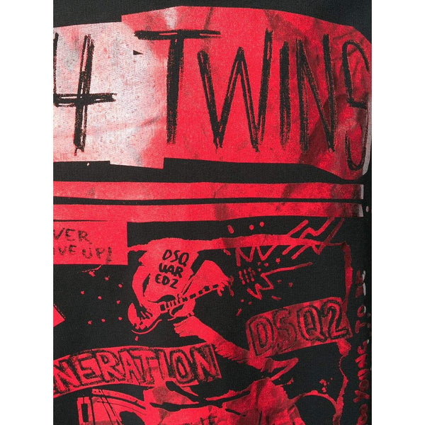 DSQUARED2 Printed '64 Twins' Sweatshirt, Black-OZNICO
