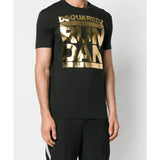 DSQUARED2 Run Dan T-Shirt, Black-OZNICO