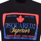 DSQUARED2 Superior Sweatshirt, Black-OZNICO