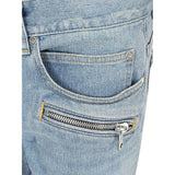 BALMAIN Ribbed Tapered Jean, Blue