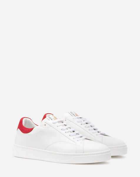 LANVIN DBB0 SNEAKERS, WHITE/RED