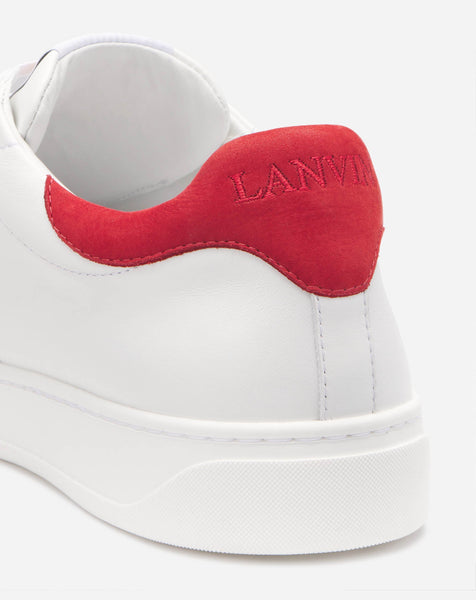 LANVIN DBB0 SNEAKERS, WHITE/RED