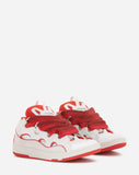 LANVIN CURB SNEAKERS, WHITE/RED