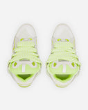 LANVIN CURB SNEAKERS, WHITE/FLUO YELLOW