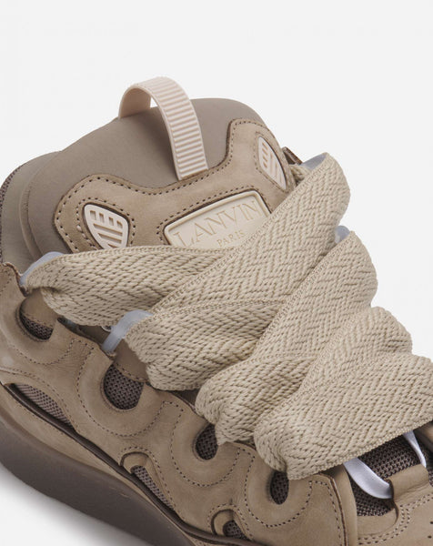 LANVIN CURB SNEAKERS, TAUPE