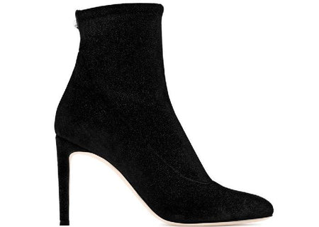 JIMMY CHOO Elba Suede and Rabbit-Fur Ankle Boots, Black