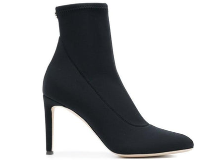 JIMMY CHOO Elba Suede and Rabbit-Fur Ankle Boots, Black