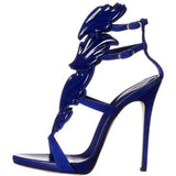 GIUSEPPE ZANOTTI Coline Cruel Wing High Heel Sandals, Setter Blue-OZNICO