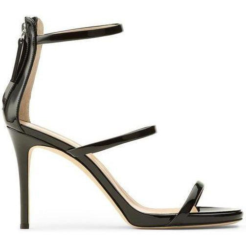 GIUSEPPE ZANOTTI Harmony 90mm Three Strap Sandal, Black-OZNICO