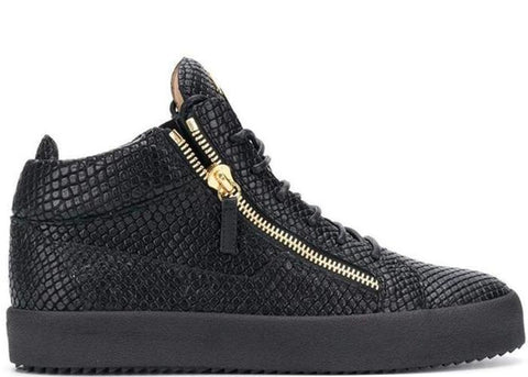 GIUSEPPE ZANOTTI Kriss Lizard-Effect Sneakers, Black – OZNICO