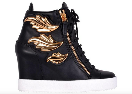 VERSACE Medusa Strap Hi-top Sneakers, White