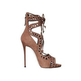 GIUSEPPE ZANOTTI Lazer Cut Coline Sandal, Lepre-OZNICO