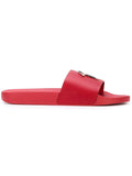 GIUSEPPE ZANOTTI Logo Plaque Slides, Red-OZNICO