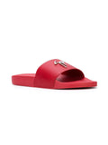 GIUSEPPE ZANOTTI Logo Plaque Slides, Red-OZNICO