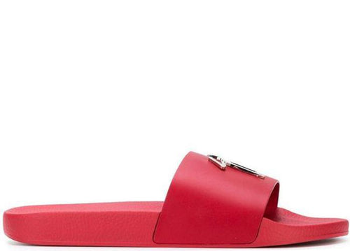 GIUSEPPE ZANOTTI Logo Plaque Slides, Red-OZNICO