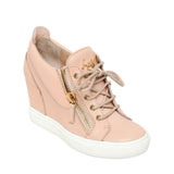 GIUSEPPE ZANOTTI Lorenz Zip-Front Wedge Sneaker, Shell-OZNICO