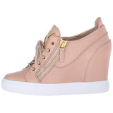 GIUSEPPE ZANOTTI Lorenz Zip-Front Wedge Sneaker, Shell-OZNICO