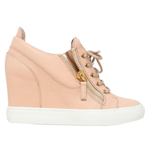 GIUSEPPE ZANOTTI Lorenz Zip-Front Wedge Sneaker, Shell-OZNICO