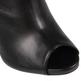 GIUSEPPE ZANOTTI Malika Peep Toe Booties, Black-OZNICO