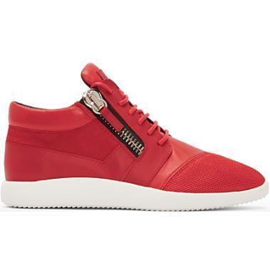 GIUSEPPE ZANOTTI Men's Megatron Sneakers, Red-OZNICO