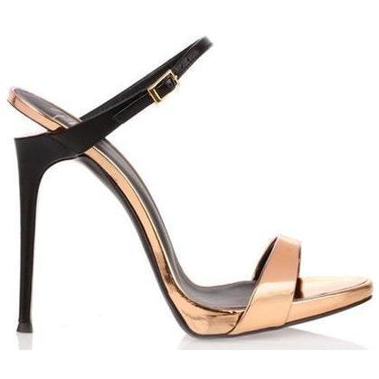 GIUSEPPE ZANOTTI Metallic Sandal, Rose Gold-OZNICO