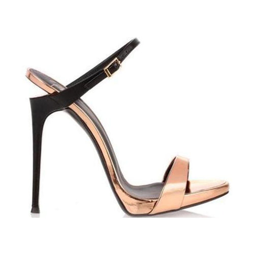 GIUSEPPE ZANOTTI Metallic Sandal, Rose Gold-OZNICO