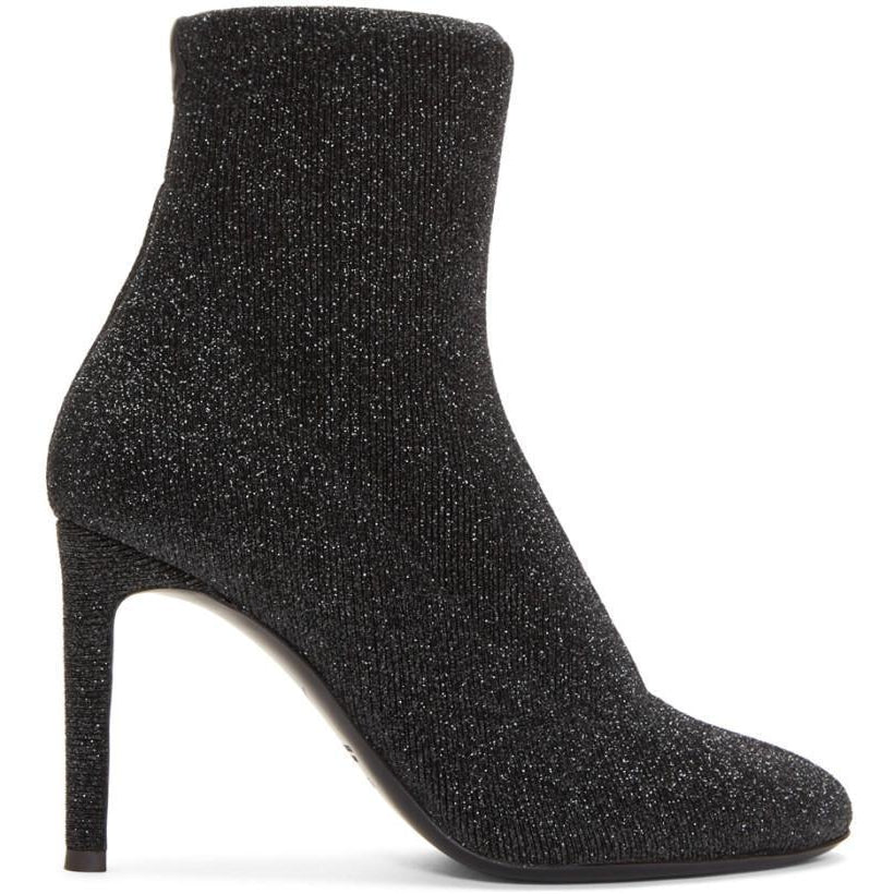 GIUSEPPE Natalie Stretch Lurex Boots, Black – OZNICO