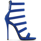 GIUSEPPE ZANOTTI Neoprene Strappy Sandal, Electric Blue-OZNICO