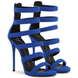 GIUSEPPE ZANOTTI Neoprene Strappy Sandal, Electric Blue-OZNICO