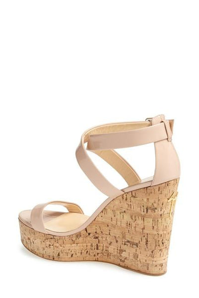 GIUSEPPE ZANOTTI Roz 90 Platform Wedge Sandal, Blush-OZNICO